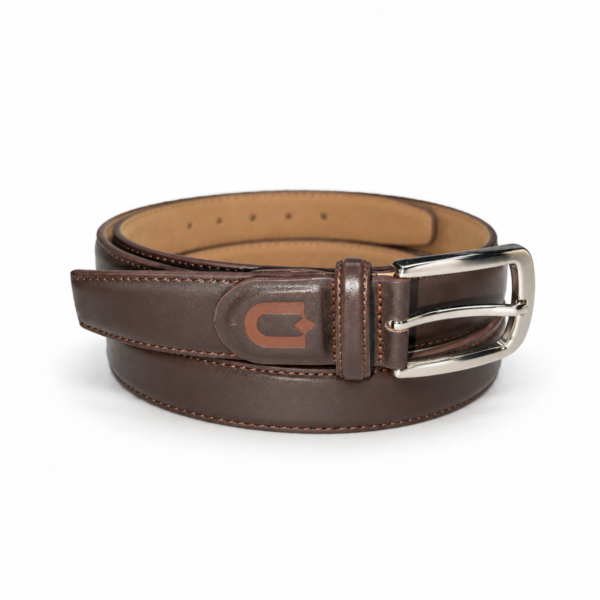 The U Belt - Brown — studio product view