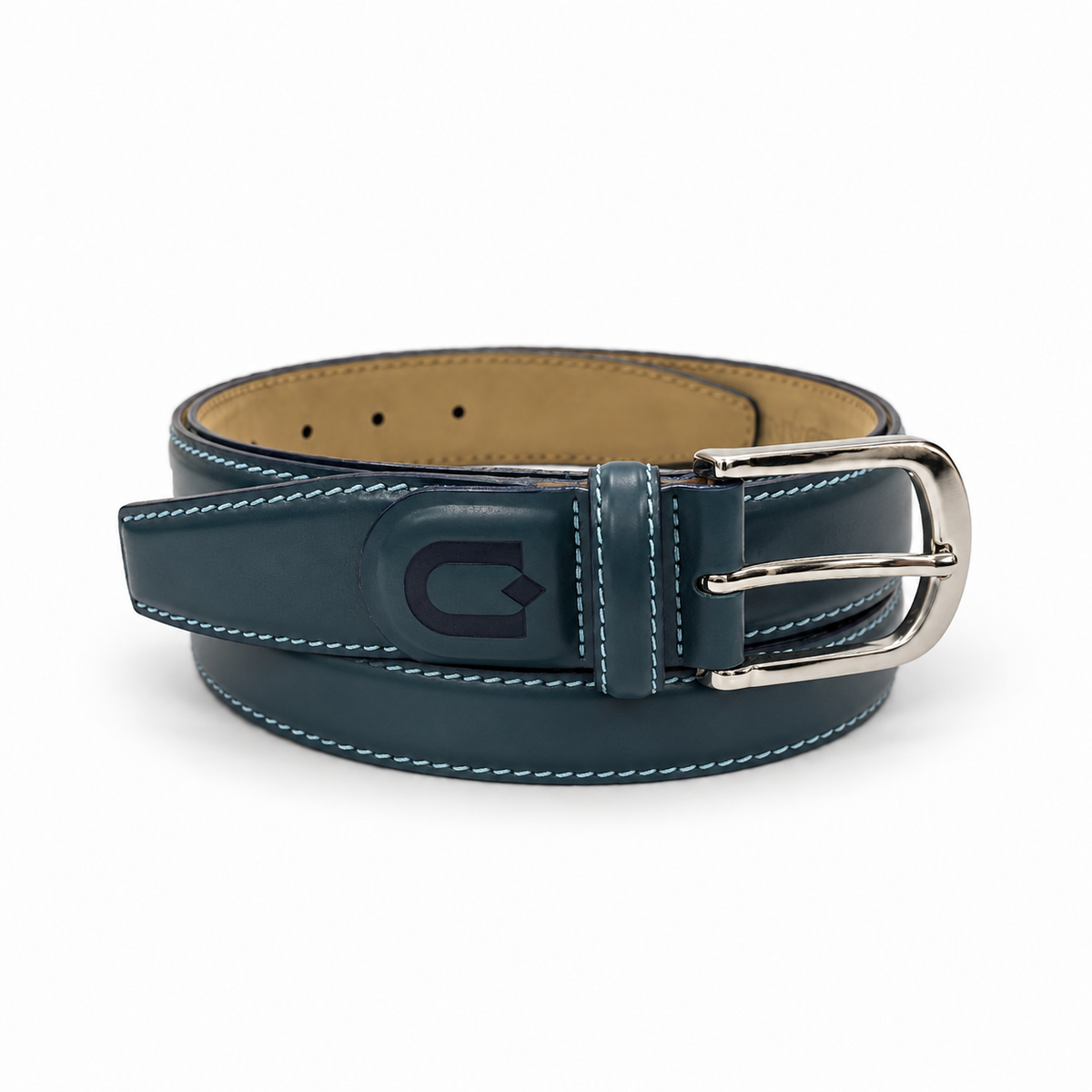 The U Belt - Teal Blue — studio product view
