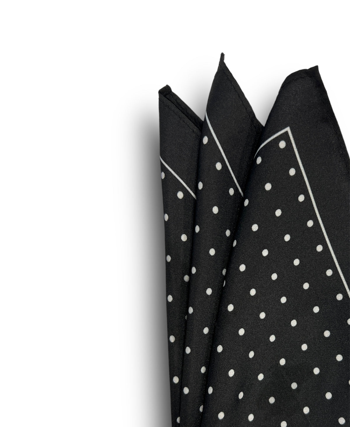 URBBANA black and white dot pocket square.