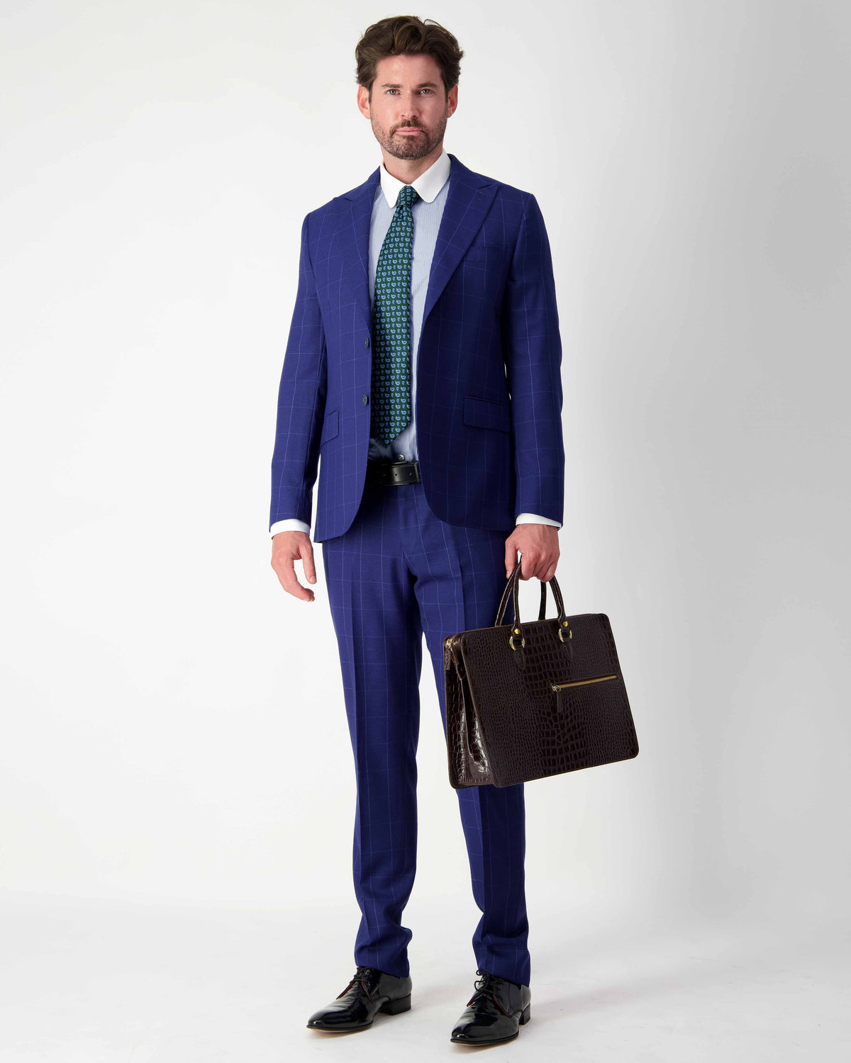 URBBANA Emilio navy Zegna-cloth suit.