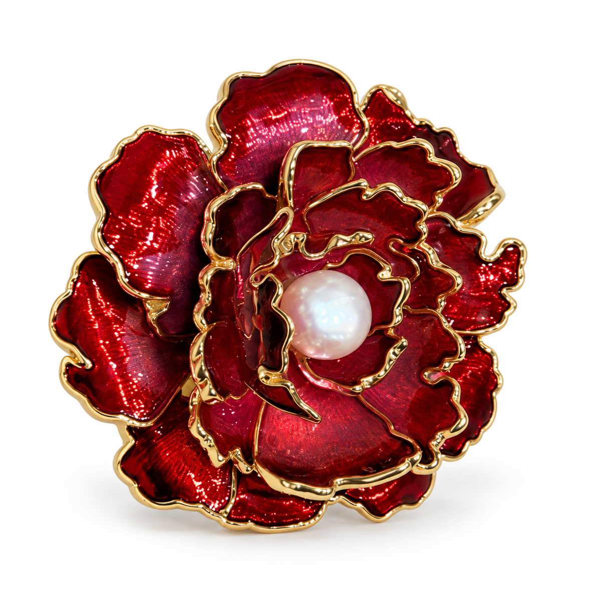Crimson Rose Lapel Pin