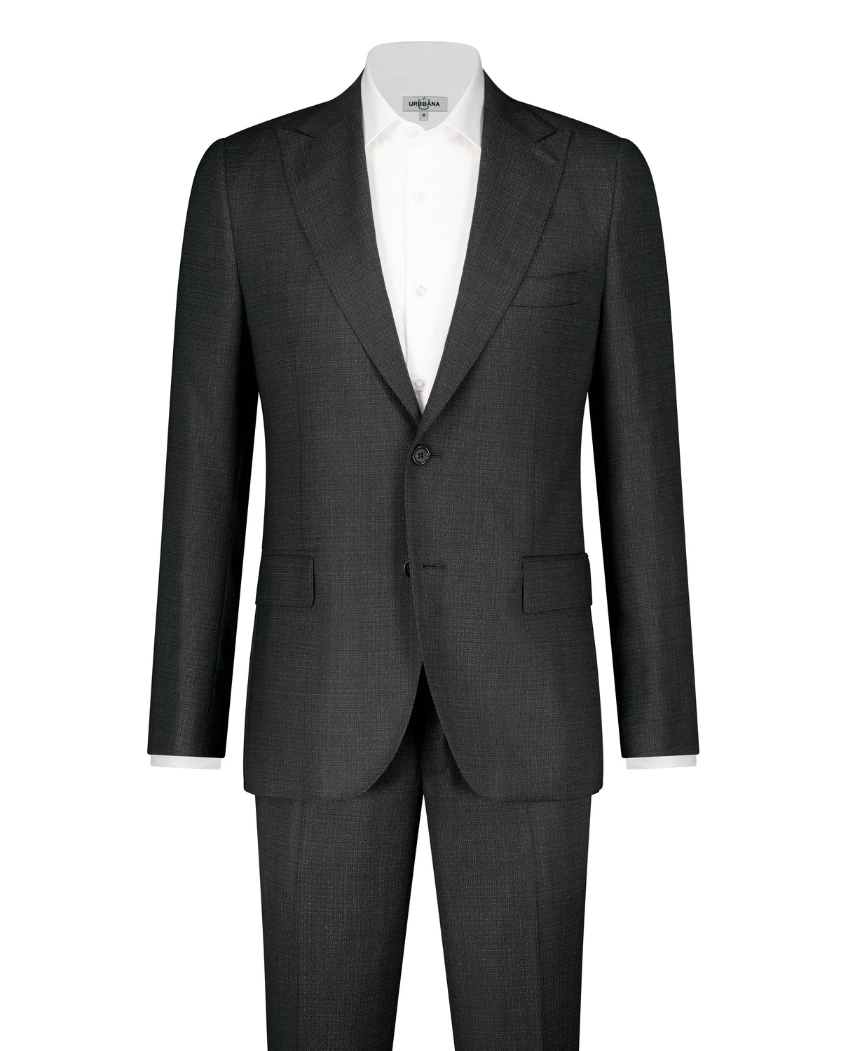 URBBANA Marco dark-charcoal Zegna-cloth suit.