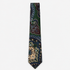 The Messina Tie – navy multicolour ornate paisley silk tie on a light grey background