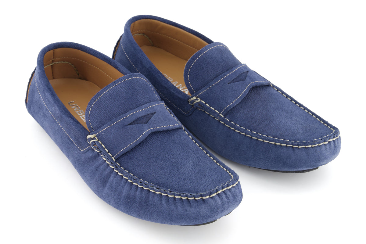 Portofino Driving loafers - Blue suede - URBBANA Luxury Loafers Collection