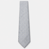 The Terni Tie – silver grey and light blue geometric silk tie on a light grey background