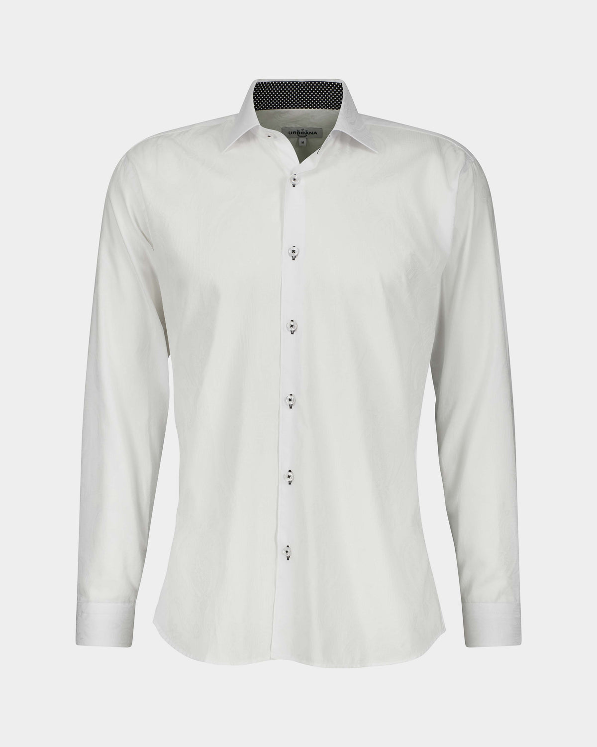 URBBANA jacquard shirt fabric with textured pattern.