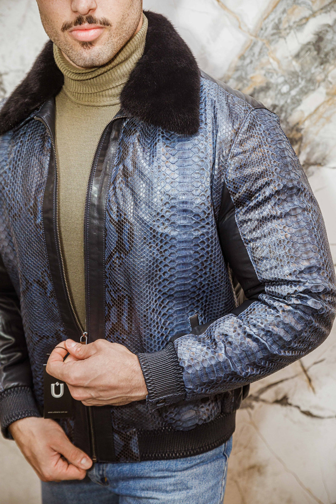 Khaki Turtleneck Sweater -  Luxe Comfort Sweater by Urbbana