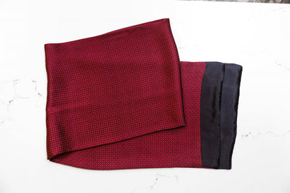 Silk Scarf - Red &amp; Black - URBBANA Silk Scarves