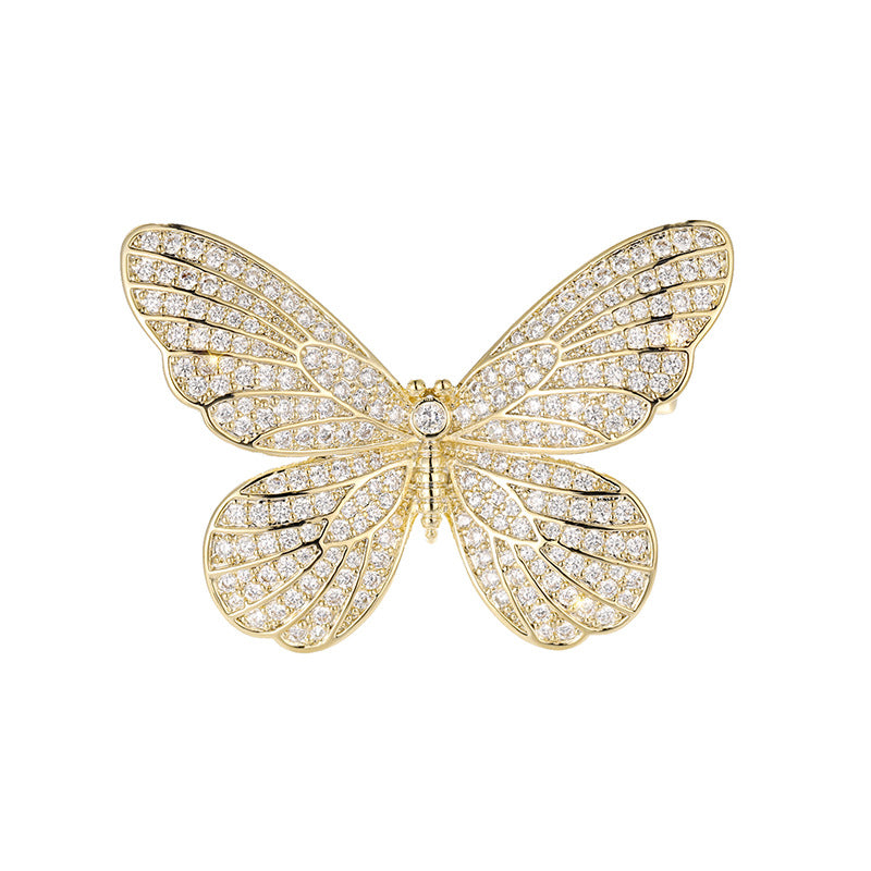 Butterfly Serenity elegant Lapel Pin by Urbbana / Brooch - intricate embellishments