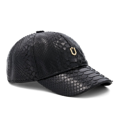 Nuno Python Skin Cap - Black