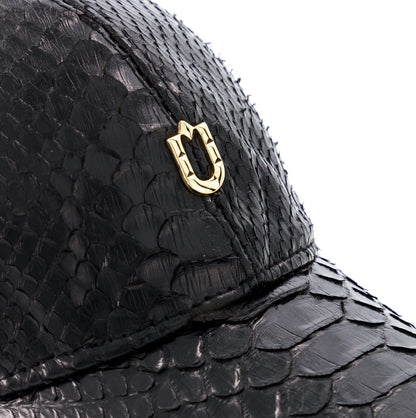 Nuno Python Skin Cap - Black