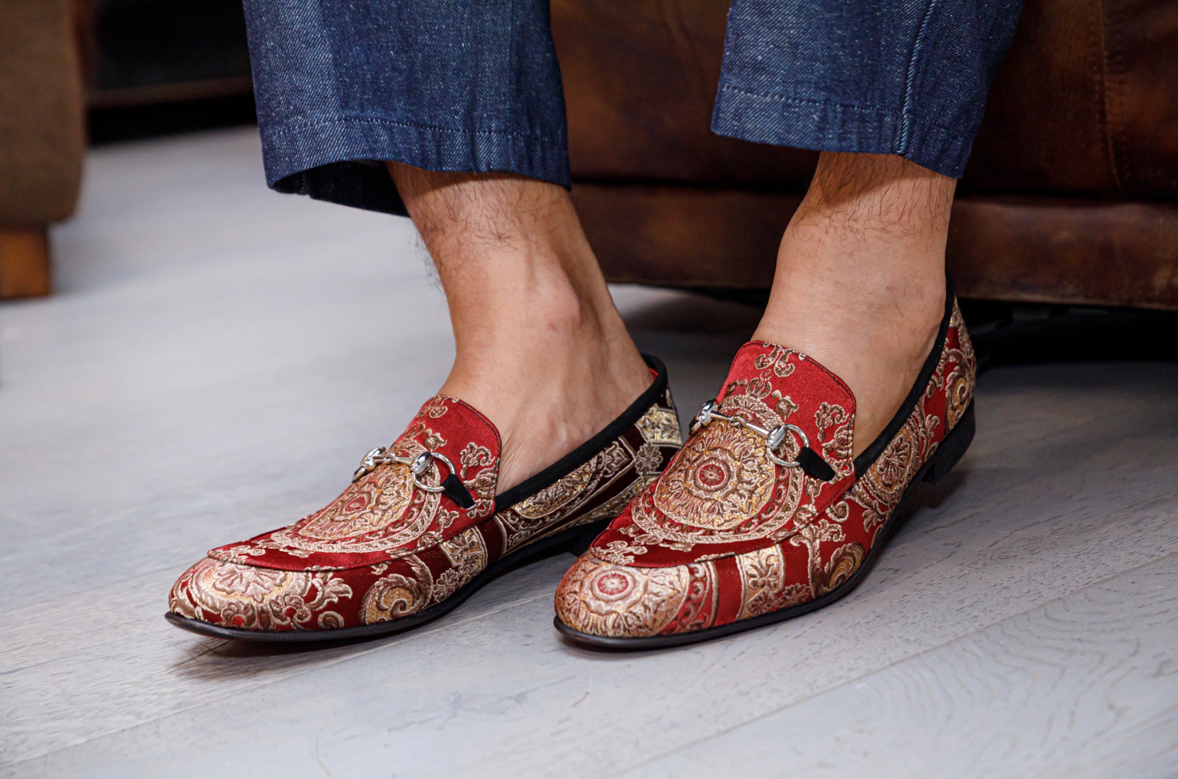 The Baroque Loafers - Red - Loafers by Urbbana