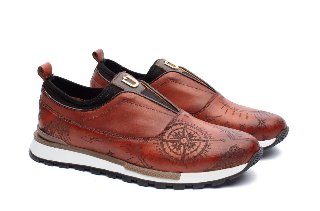 The Compass Sneakers - Cognac - Sneaker by Urbbana