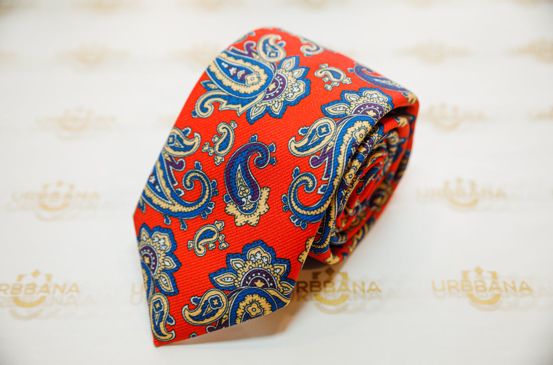 The Jeffs Silk Tie - Made in Italy - URBBANA Handmade Luxury Silk Ties