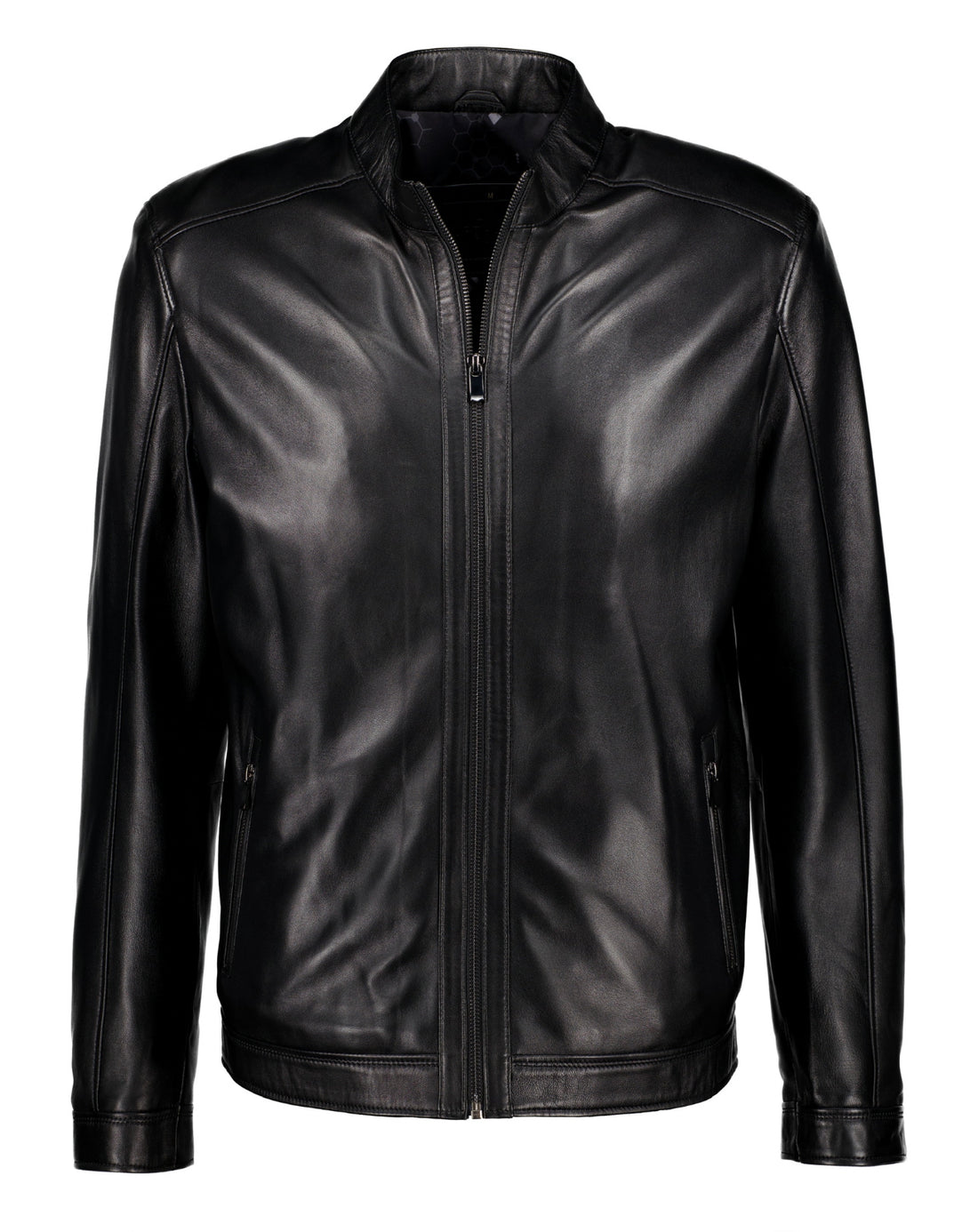 Bomber Leather Jacket - Black - Leather Jacket by Urbbana