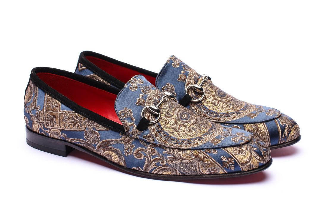 The Baroque Loafers - Blue - URBBANA Luxury Loafers