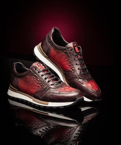 The Luka Sneakers - Burgundy - Sneaker by Urbbana