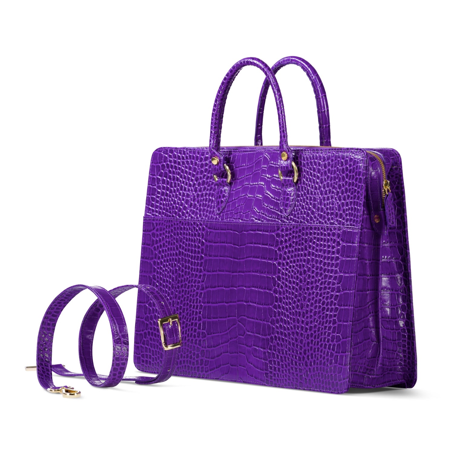 The Luna Briefcase - Purple - Bags by Urbbana