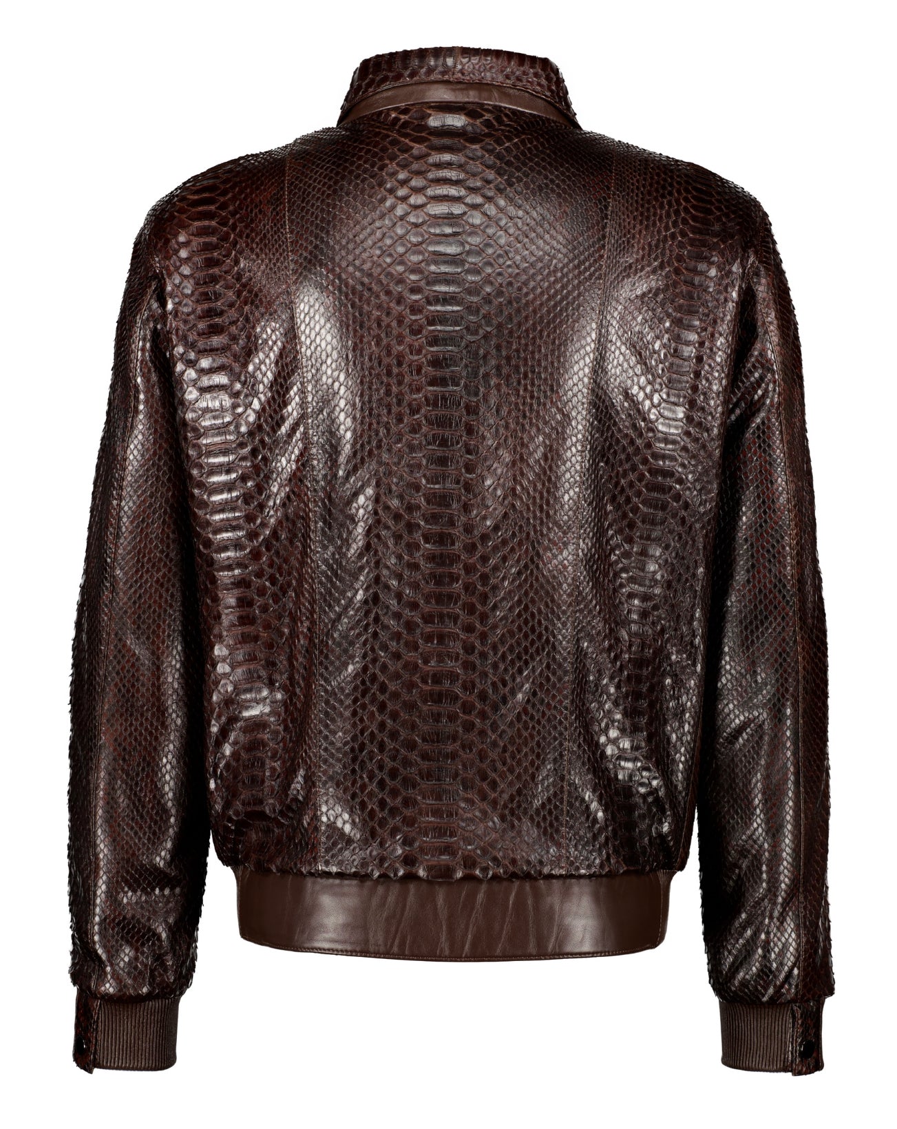 Python Leather Jacket - Brown - Leather Jacket by Urbbana