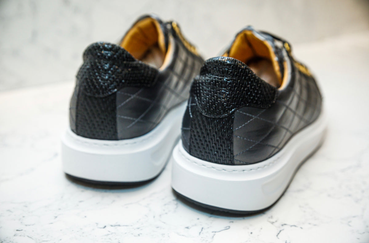 The Danilo Python Sneakers - Grey & Black - Sneaker by Urbbana