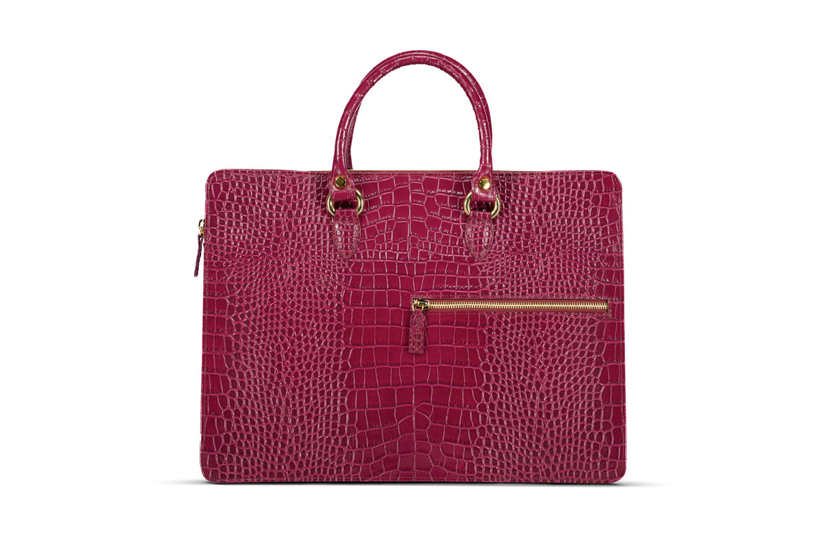 The Luna Briefcase - Cherry Red - URBBANA Bag Collection