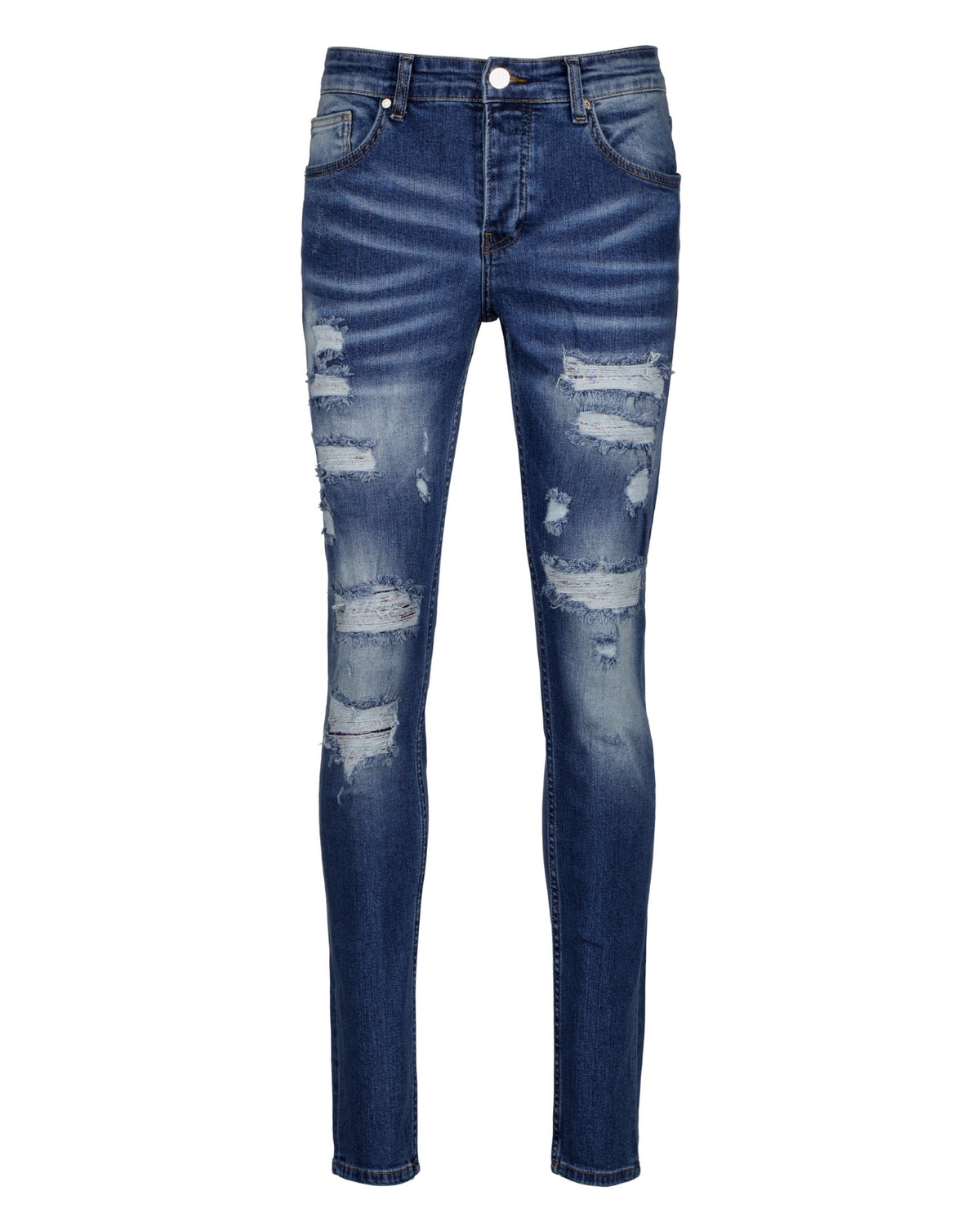 The Pacha Light Blue Ripped Jeans by Urbbana - Classic Blue Jeans