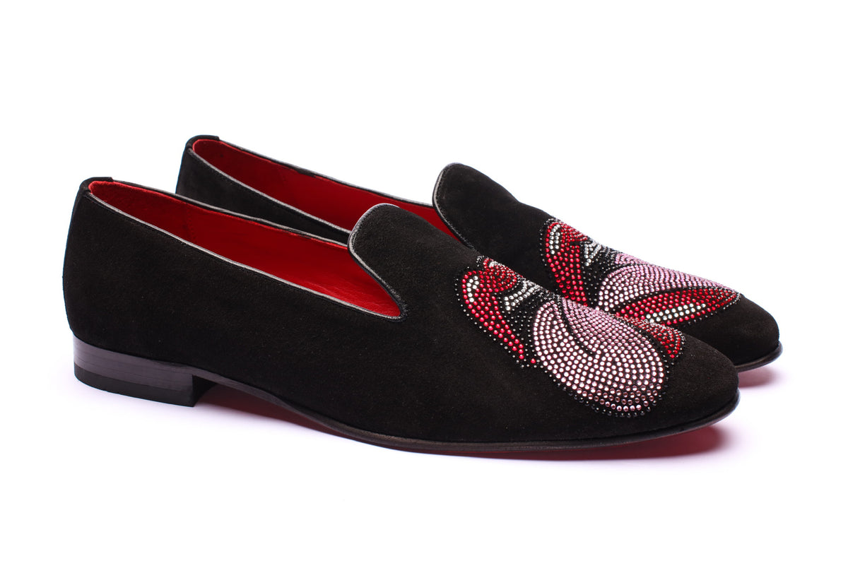 The Pink Tongue Diamond Loafers - URBBANA Luxury Loafers