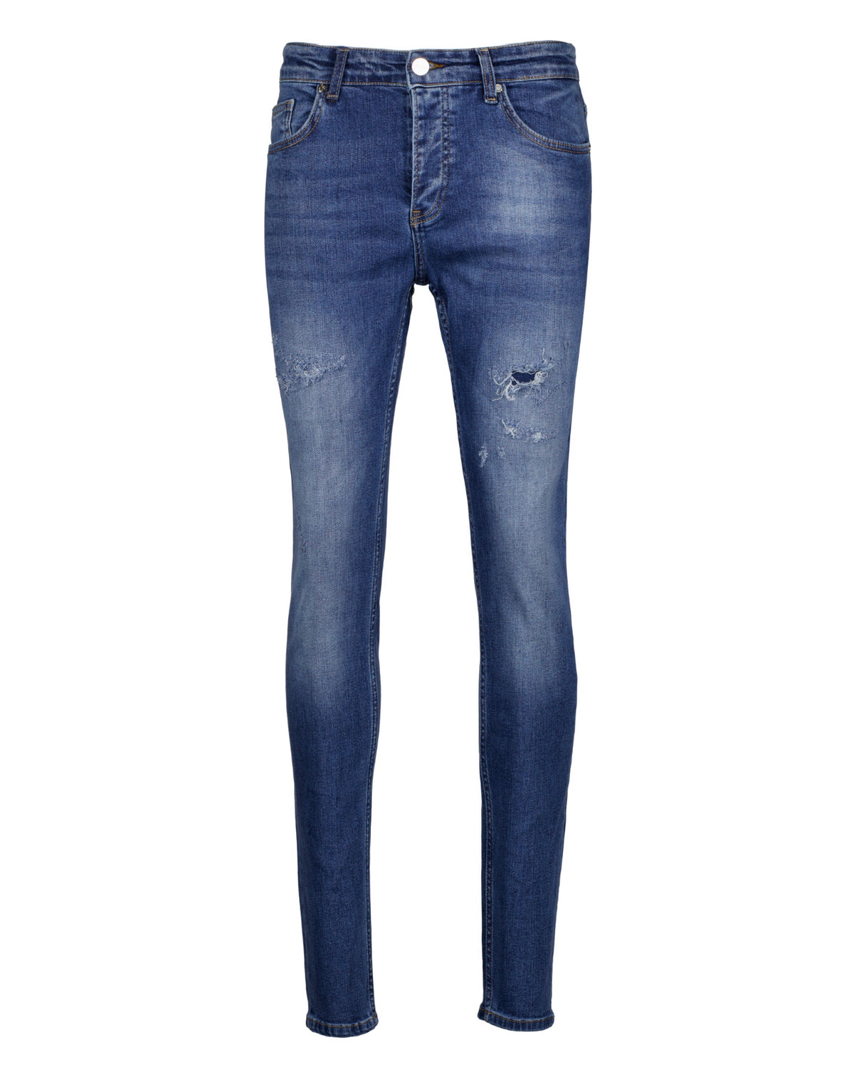 The Renato Light Blue Ripped Jeans by Urbbana - Denim